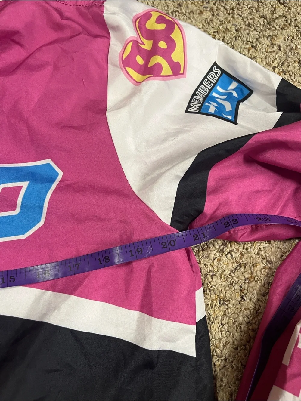 Members Only Pink Mesh Lined Jacket with The Powerpuff Girls Label